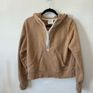 Aerie Tan and Cream Hoodie